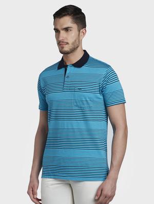 blue striped polo t-shirt - 17670194 - Standard Image - 2