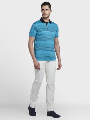 blue striped polo t-shirt - 17670194 - Standard Image - 4
