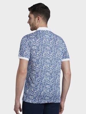 blue printed polo t-shirt - 17670198 - Standard Image - 3