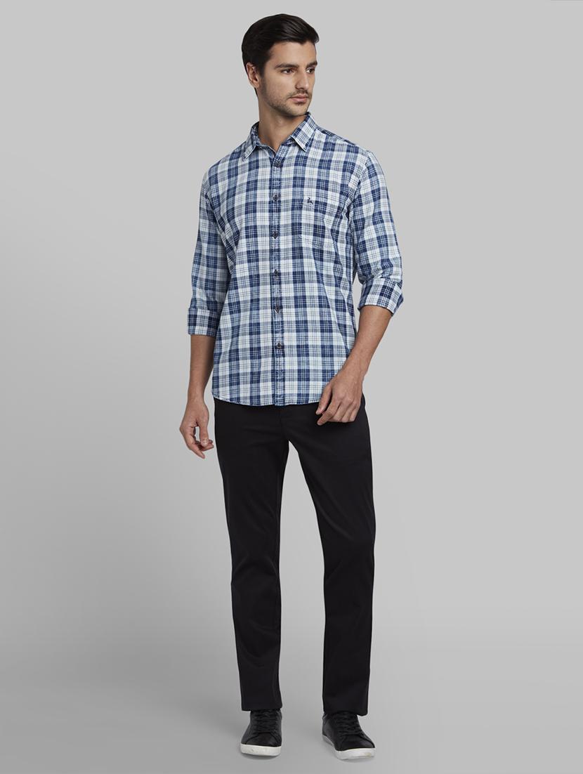 blue checkered casual shirt - 17670204 - Zoom Image - 5