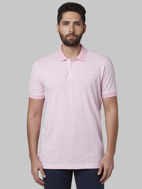 pink solid polo t-shirt - 17670212 - Standard Image - 1