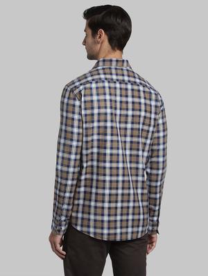 brown checkered casual shirt - 17670216 - Standard Image - 4