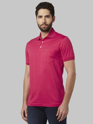 pink solid polo t-shirt - 17670222 - Standard Image - 2