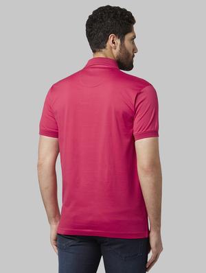 pink solid polo t-shirt - 17670222 - Standard Image - 3