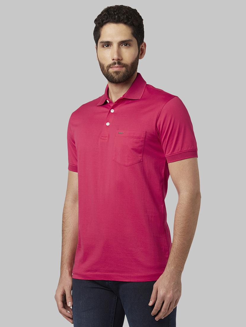 pink solid polo t-shirt - 17670222 - Zoom Image - 2