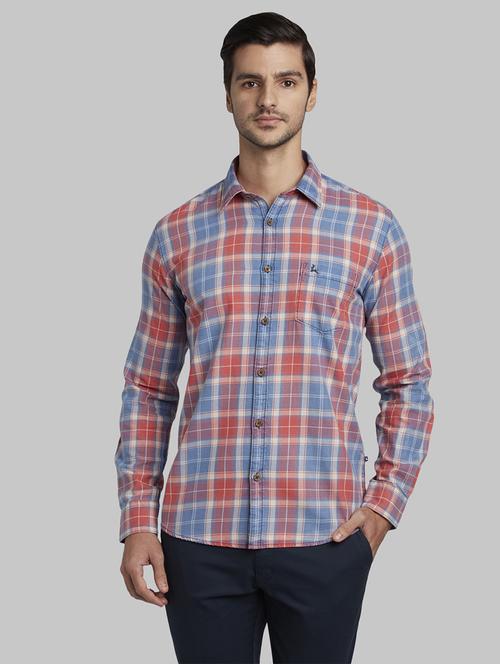 pink checkered casual shirt - 17670226 - Standard Image - 1