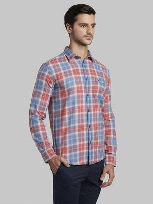 pink checkered casual shirt - 17670226 - Standard Image - 3