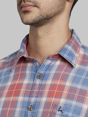 pink checkered casual shirt - 17670226 - Standard Image - 6