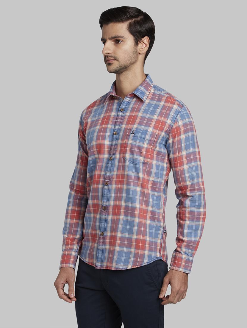 pink checkered casual shirt - 17670226 - Zoom Image - 2