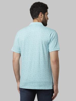 blue printed polo t-shirt - 17670232 - Standard Image - 3