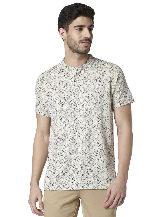 yellow printed t-shirt - 17670234 - Zoom Image - 1