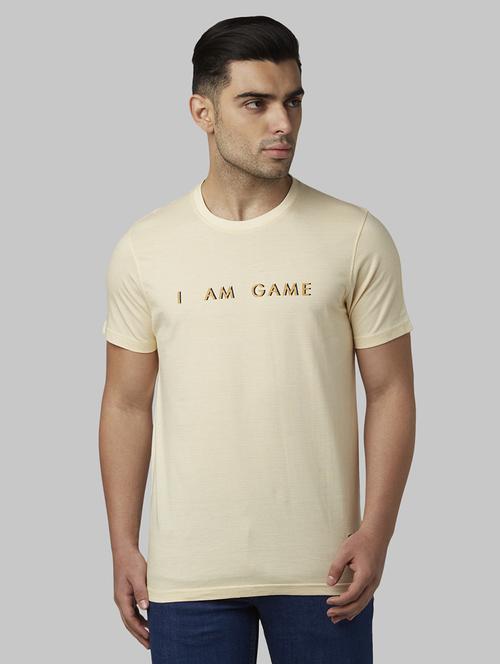 yellow printed t-shirt - 17670237 - Standard Image - 1