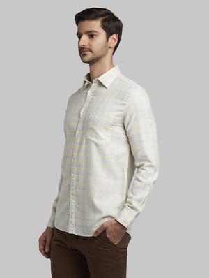 yellow checkered casual shirt - 17670244 - Standard Image - 3
