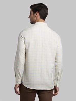 yellow checkered casual shirt - 17670244 - Standard Image - 4