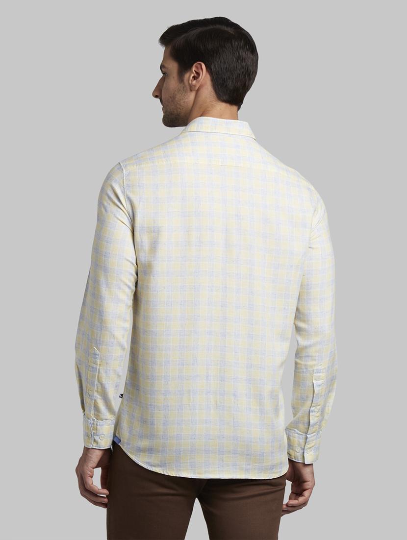 yellow checkered casual shirt - 17670244 - Zoom Image - 4