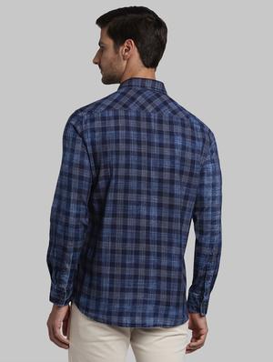 blue checkered casual shirt - 17670262 - Standard Image - 4