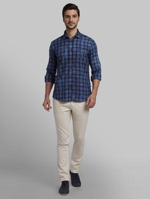 blue checkered casual shirt - 17670262 - Standard Image - 5