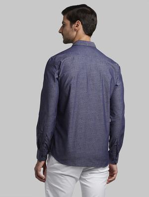 blue printed casual shirt - 17670268 - Standard Image - 4
