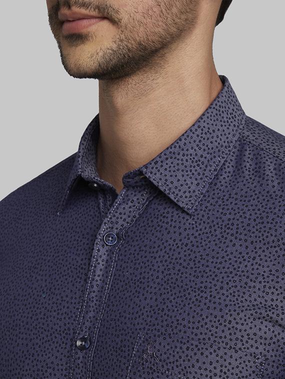 blue printed casual shirt - 17670268 - Zoom Image - 6