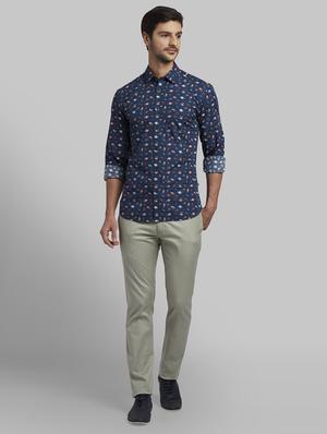 blue printed casual shirt - 17670274 - Standard Image - 5