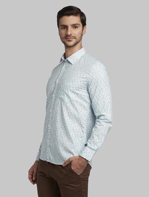 blue printed casual shirt - 17670288 - Standard Image - 2