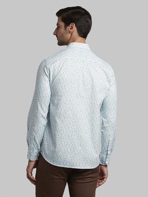 blue printed casual shirt - 17670288 - Standard Image - 4