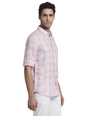 pink checkered casual shirt - 17670290 - Standard Image - 2