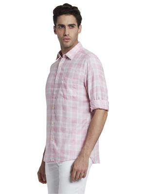 pink checkered casual shirt - 17670290 - Standard Image - 3