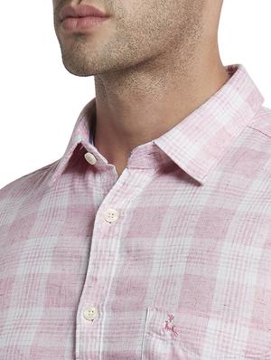 pink checkered casual shirt - 17670290 - Standard Image - 6