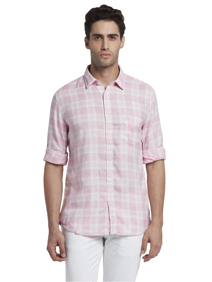pink checkered casual shirt - 17670290 - Zoom Image - 1