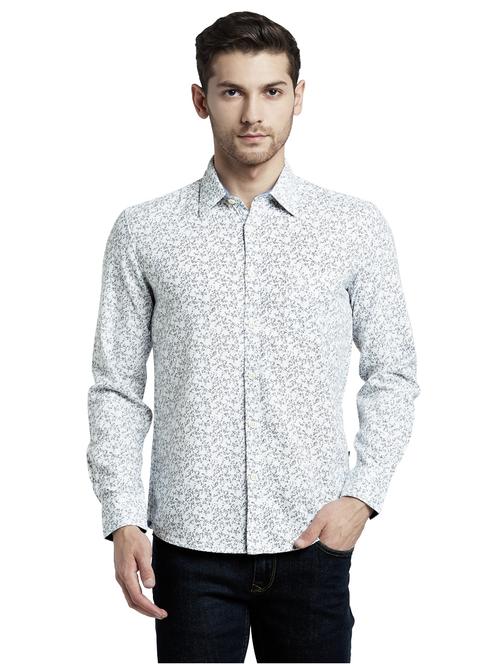 white printed casual shirt - 17670292 - Standard Image - 1