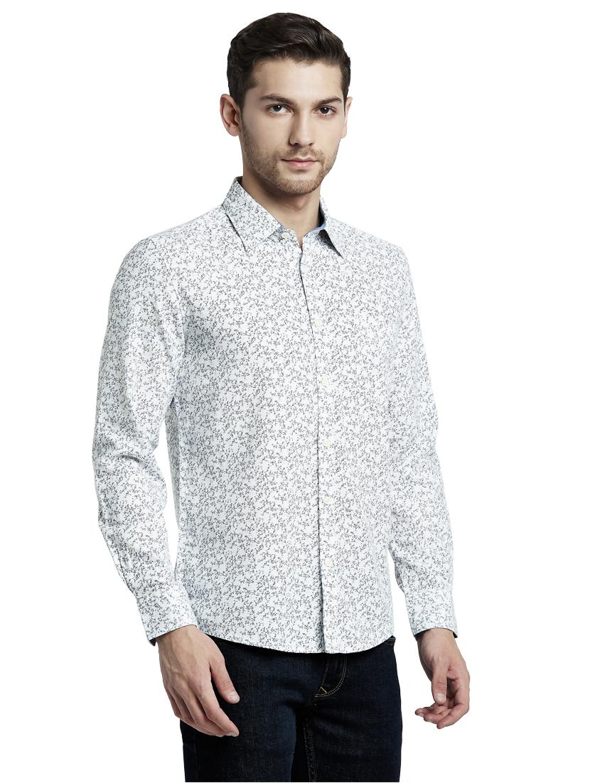 white printed casual shirt - 17670292 - Zoom Image - 2