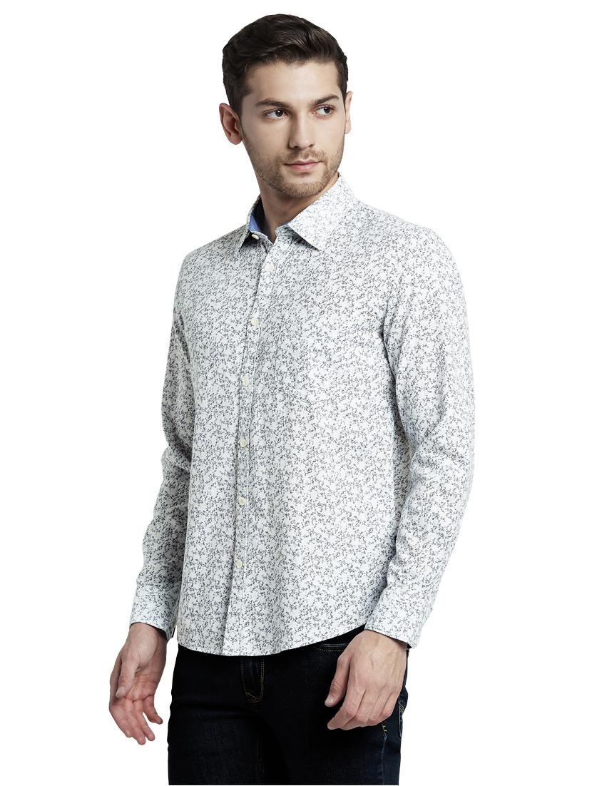 white printed casual shirt - 17670292 - Zoom Image - 3