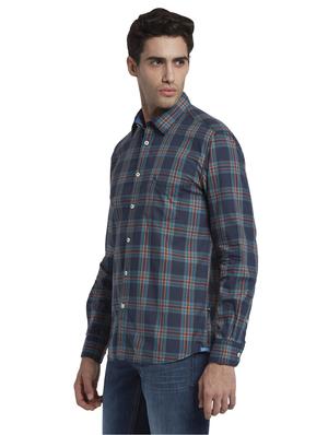 blue checkered casual shirt - 17670297 - Standard Image - 3