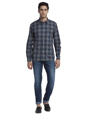 blue checkered casual shirt - 17670297 - Standard Image - 5