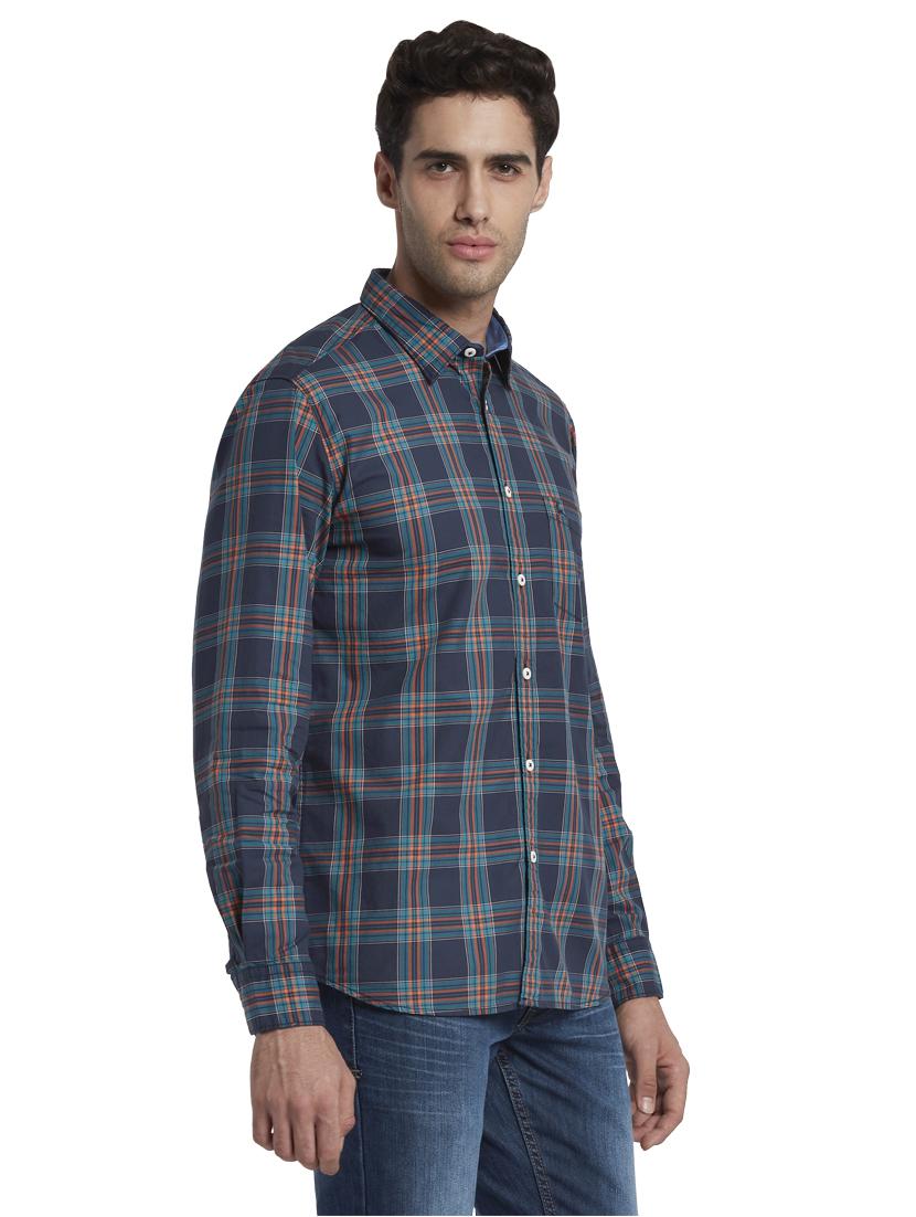blue checkered casual shirt - 17670297 - Zoom Image - 2