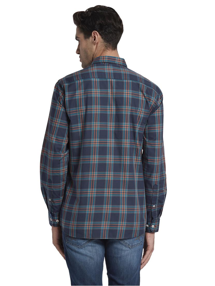 blue checkered casual shirt - 17670297 - Zoom Image - 4