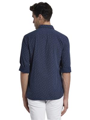 blue printed casual shirt - 17670300 - Standard Image - 4