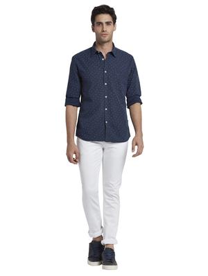 blue printed casual shirt - 17670300 - Standard Image - 5