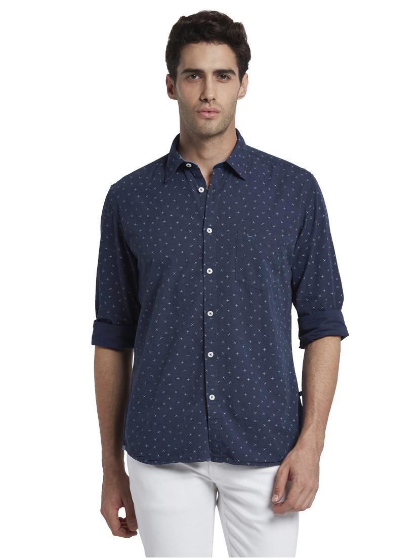 blue printed casual shirt - 17670300 - Zoom Image - 1