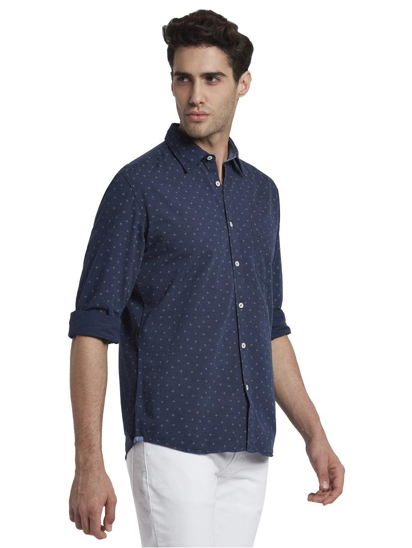 blue printed casual shirt - 17670300 - Zoom Image - 3
