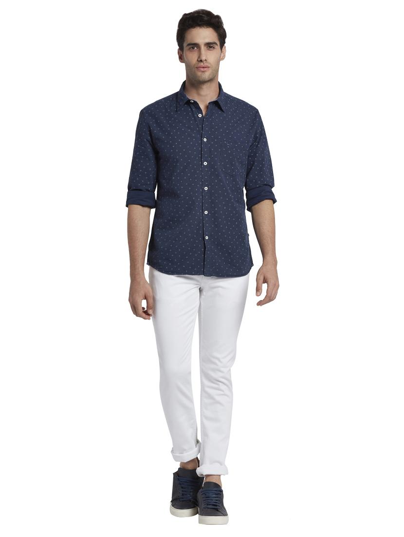 blue printed casual shirt - 17670300 - Zoom Image - 5