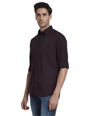 purple solid casual shirt - 17670302 - Standard Image - 2