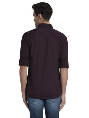 purple solid casual shirt - 17670302 - Standard Image - 4
