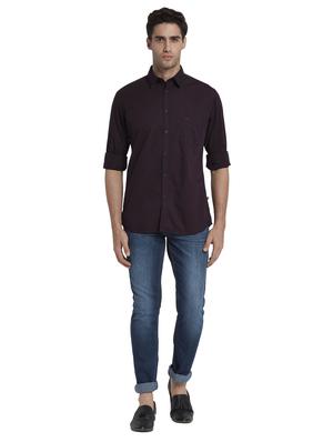 purple solid casual shirt - 17670302 - Standard Image - 5