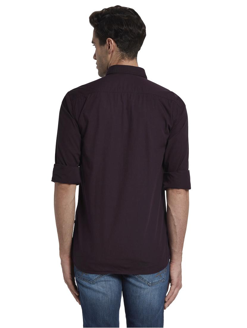purple solid casual shirt - 17670302 - Zoom Image - 4