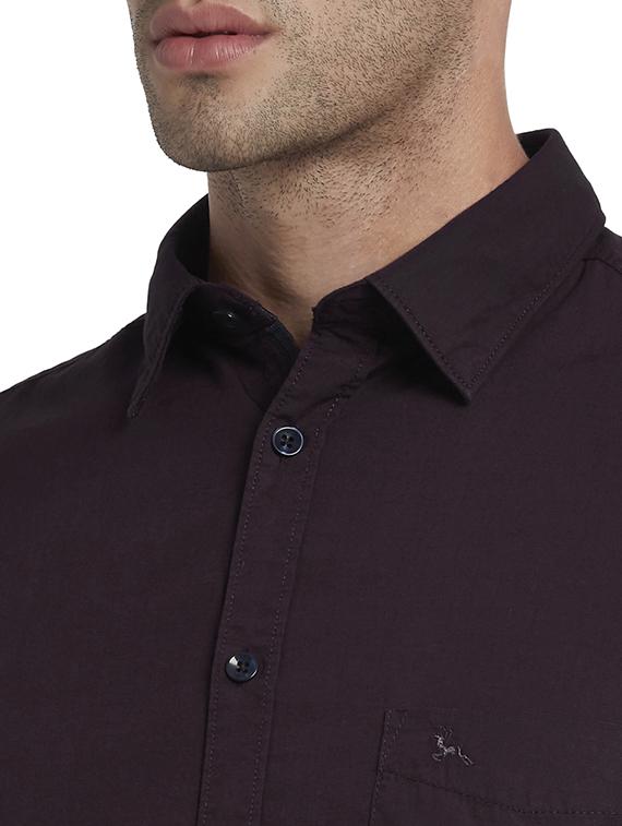 purple solid casual shirt - 17670302 - Zoom Image - 6