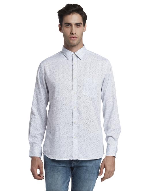 white printed casual shirt - 17670305 - Standard Image - 1