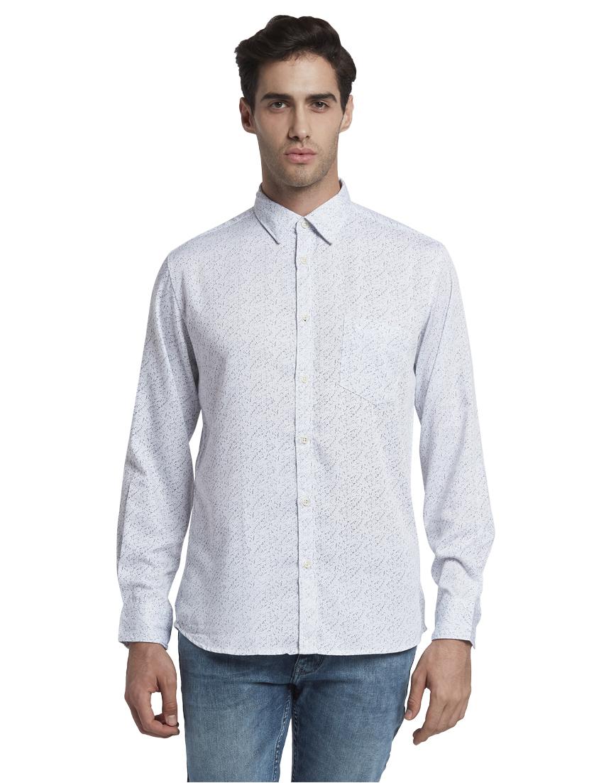 white printed casual shirt - 17670305 - Zoom Image - 1