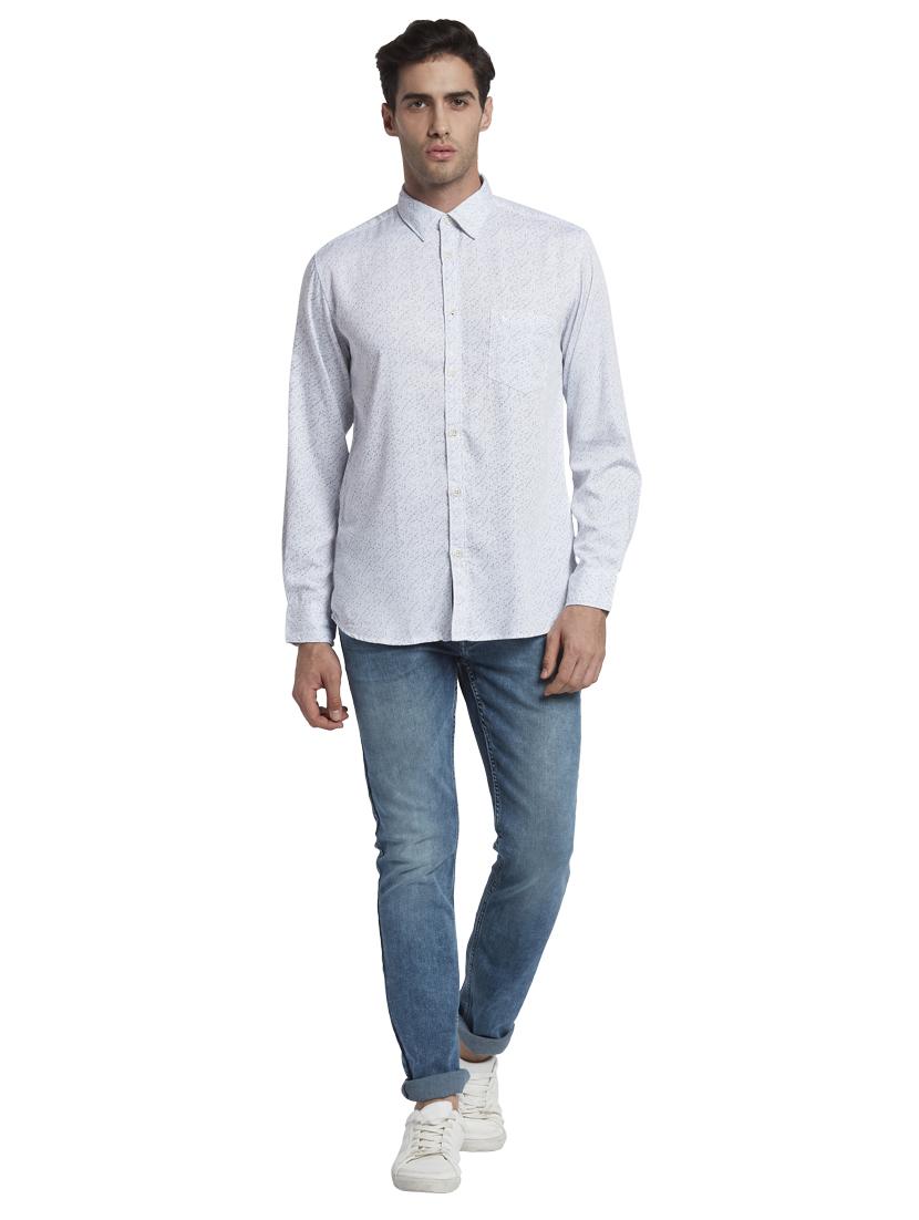 white printed casual shirt - 17670305 - Zoom Image - 5